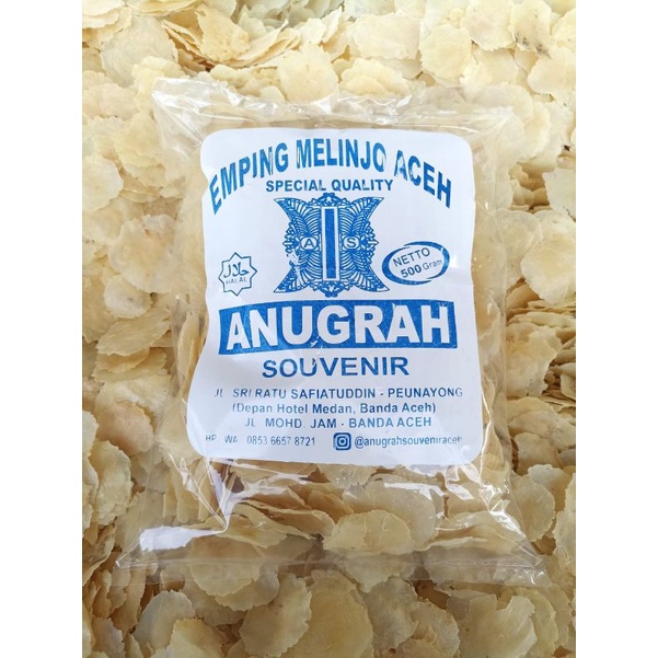 

Emping Melinjo Asli Aceh || Emping Melinjo Anugrah Souvenir 500gr