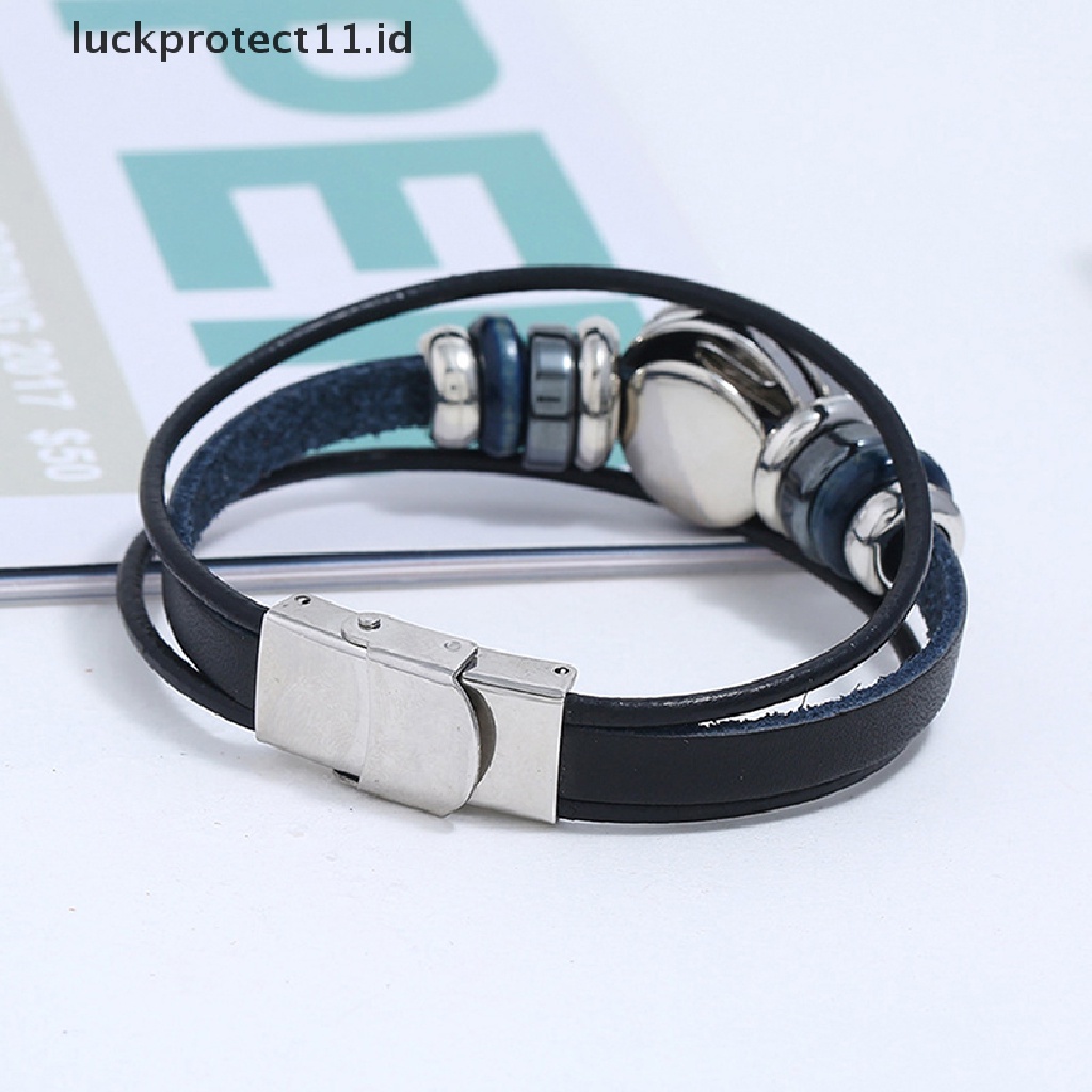 Gelang Tangan Model Kepang Bahan Kulit Motif 12 Zodiak Gaya Retro  .