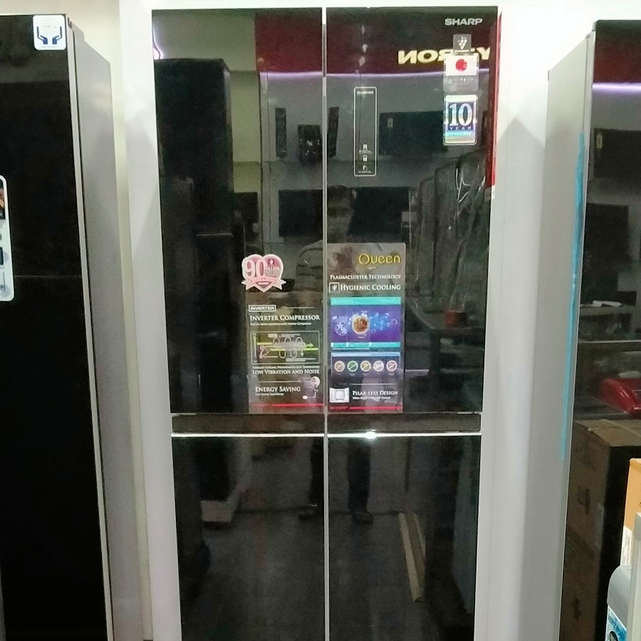 KULKASKULKAS QUEEN  SHARP SJIF51PG -BK / CG LEMARI ES 4 PINTU SIDE BY SIDE SJ IF 51PGBK SJ-IF51PG-BK