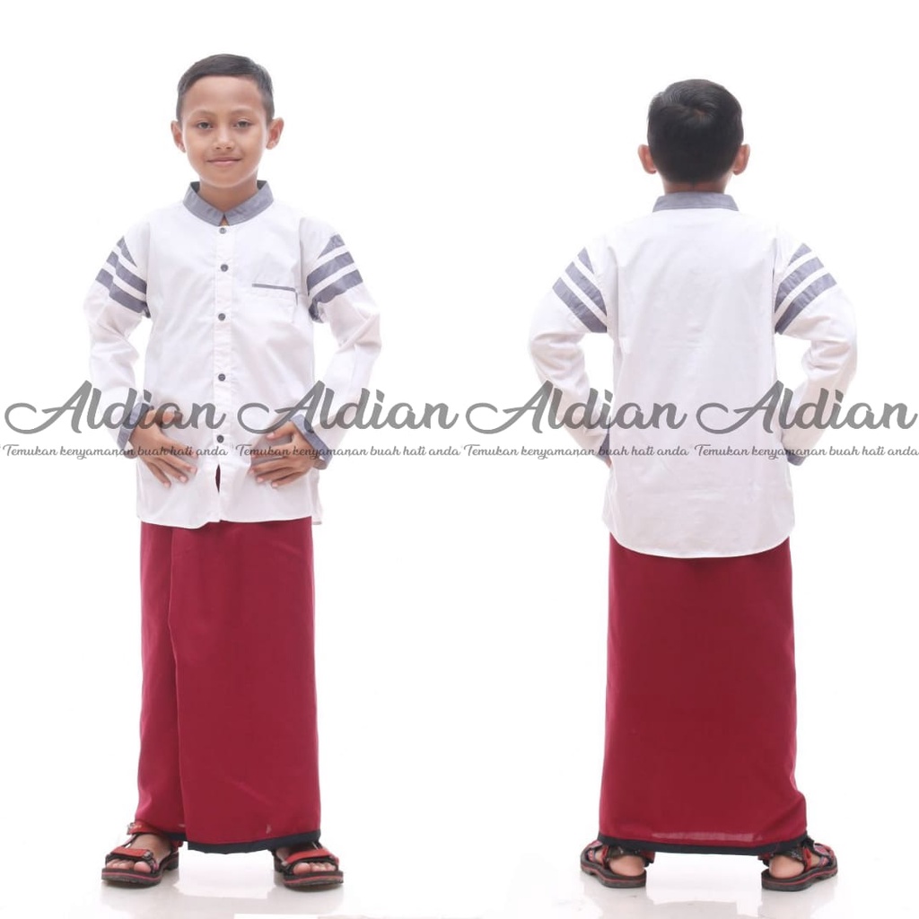 Sarung Anak Instan Praktis Polos Usia 3-12 tahun Terbaru / Alody's Collection