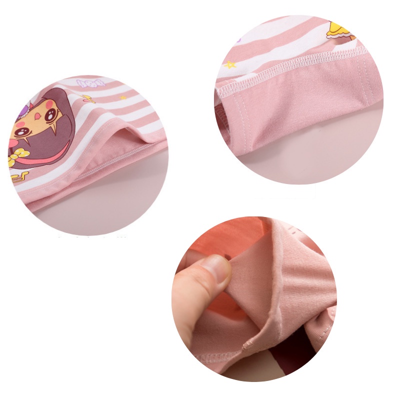 3SP | UWR88 Celana Dalam Anak Perempuan Boxer Bahan Katun Gambar Kartun Korea Lucu