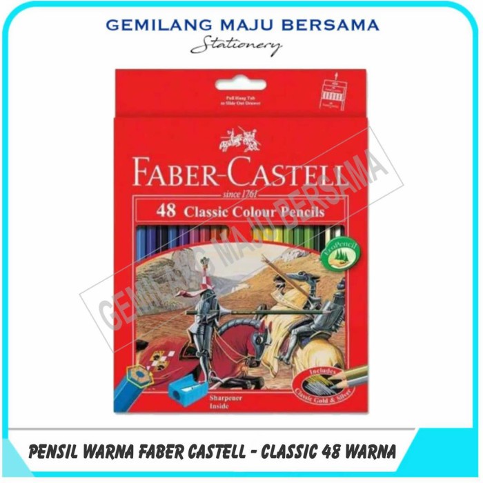 

Pensil Warna Faber Castell Clasic 48 Warna ( Panjang / Clasic )