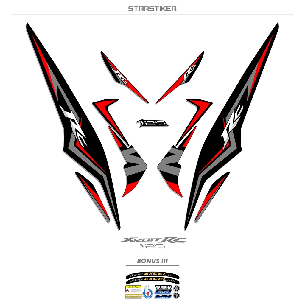 STRIPING YAMAHA XEON RC 125 (XR2) / STOCK DECAL YAMAHA XEON RC 125 STIKER STICKER VARIASI MOTOR YAMA