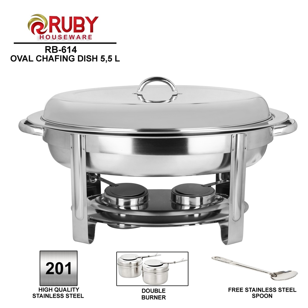 RUBY RB-614 OVAL CHAFING DISH 5,5 L / warmer oval