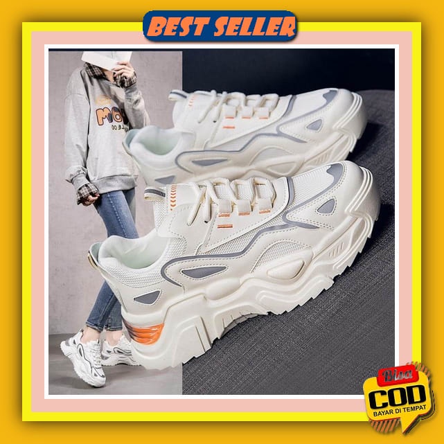 Sepatu Wanita Kets Sneakers Cewek Korea Murah Semi Boot Sport Sneker Ket Kekinian Import Terbaru Spa