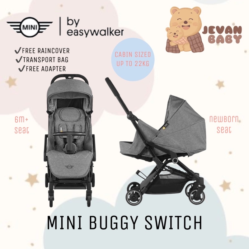 Easywalker MINI Buggy SWITCH / Stroller Cabin Sized &amp; Reversible