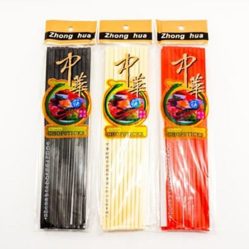 TGM - 10 Pasang Sumpit melamin 24 cm melamine chopstick warna / sumpit mie