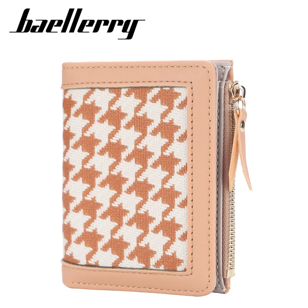 DOMPET LIPAT WANITA KECIL BAELLERRY ORIGINAL KULIT APRICOT UNITA WA613C3 MINI SLOT KARTU RESLETING UANG KOIN KOREA CEWEK KEKINIAN REMAJA FASHION BATAM MURAH SIMPLE LUCU