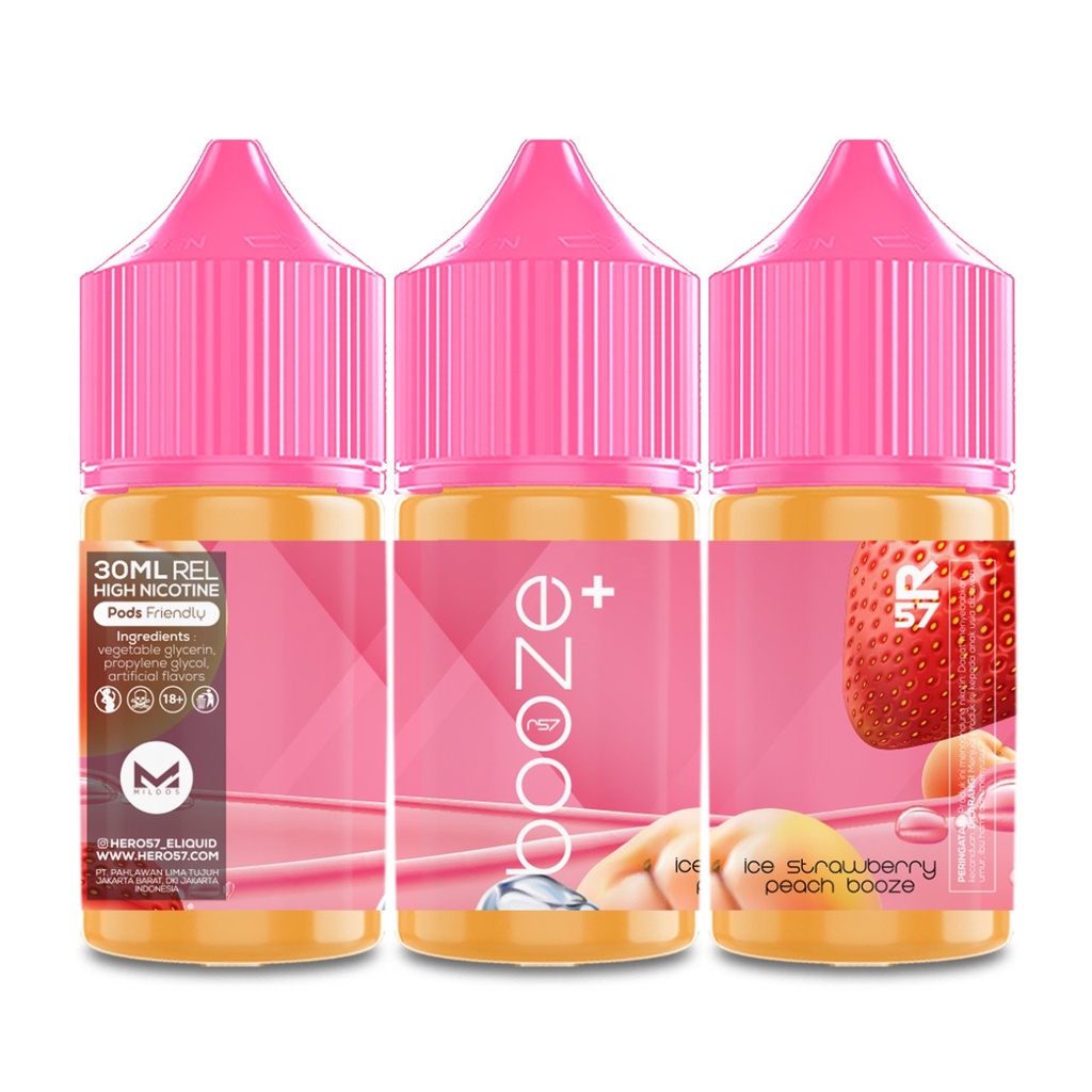 BOOZE PODS FRIENDLY ICE STRAWBERRY PEACH 30ML LIQUID PODS FRIENDLY NEW