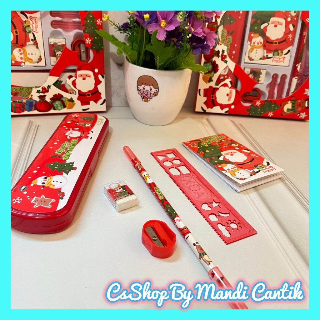 

Paket Natal 7 IN 1 Bertali Lengkap Alat Tulis Christmas Kado Natal