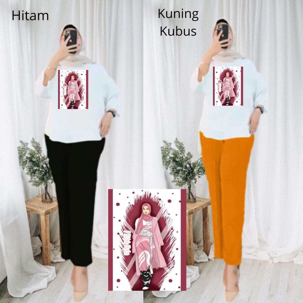 Setelan Tunik Muslim Hijab Style / Blouse Wanita Kombinasi