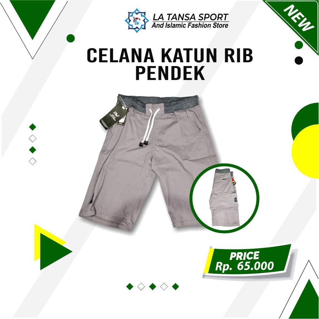 JUAL CELANA KATUN RIB PENDEK BERKUALITAS