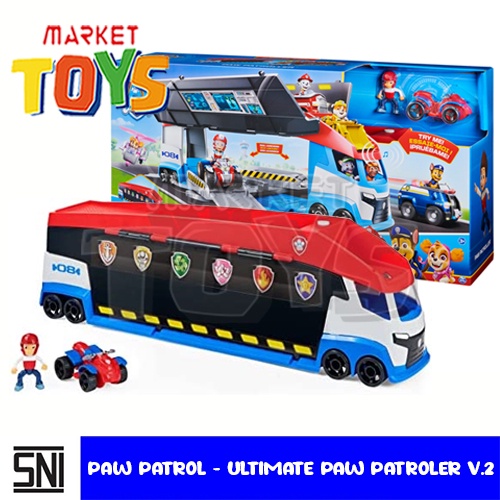 Paw Patrol Ultimate Paw Patroler V2 Mainan Anak Bus Markas Mobil Dogie