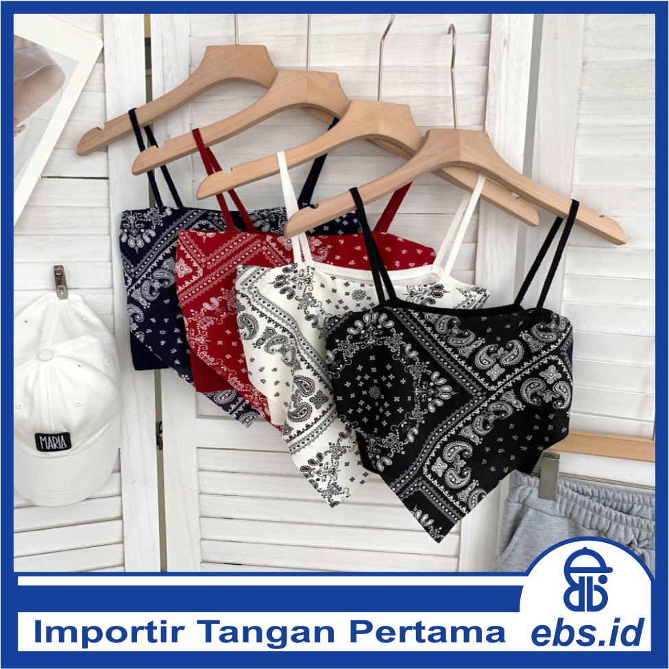 𝐄𝐁𝐒 ✅  PW157 Bra Wanita Tanpa Kawat Ada Busa Kasual Motif Import Murah