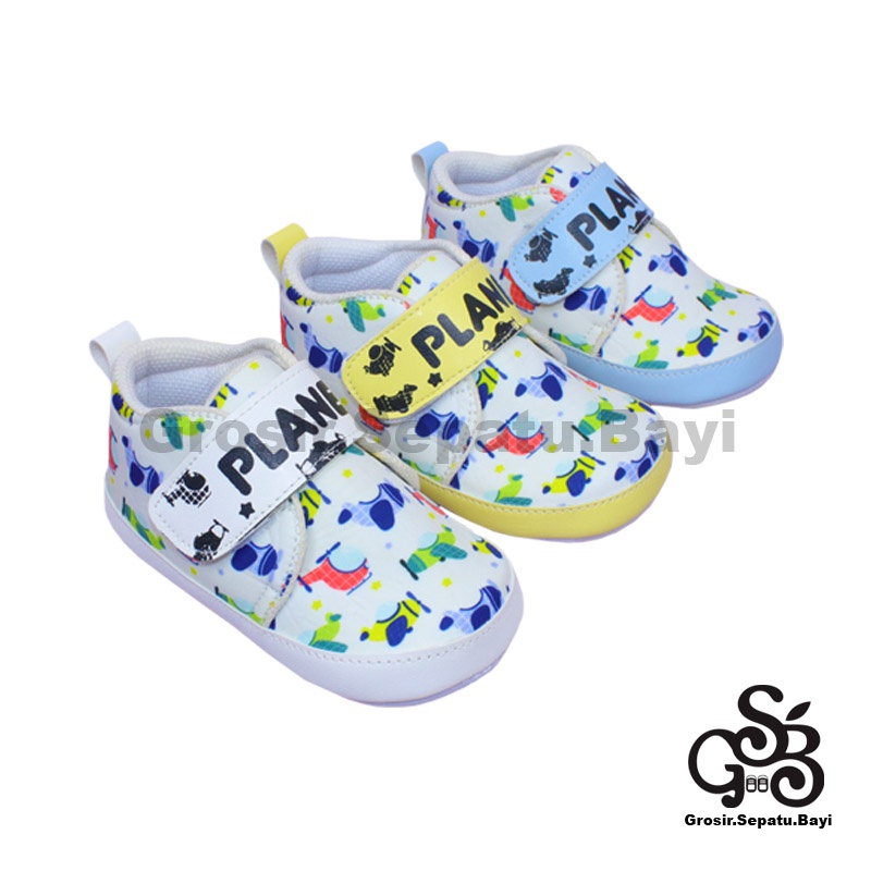 sepatu bayi baby shoes prewalker laki laki perempuan umur 2 - 12 bulan model PLANE pesawat ringan &amp; fleksibel