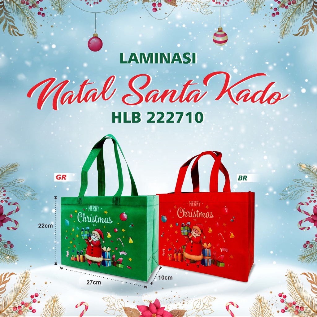 

Tas Natal Tas Spunbond Natal Tas Christmas Tas Hampers Tas Parcel Goodie Bag Natal Terbaru 22 27 10 LAMINASI