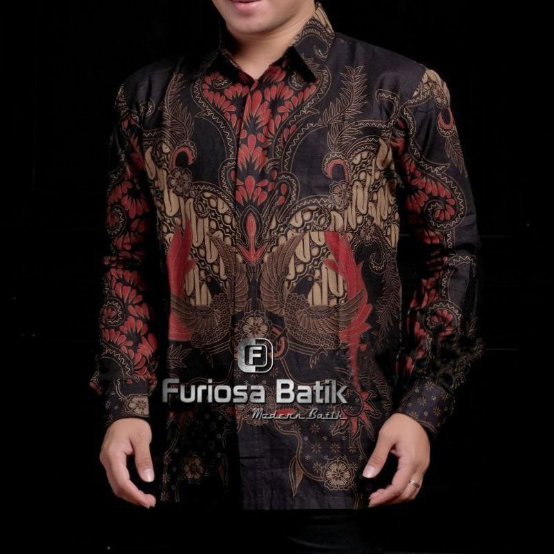 FURIOSA BATIK SENTANI KEMEJA BAJU BATIK PRIA KEMEJA LENGAN PANJANG UKURAN M L XL XXL