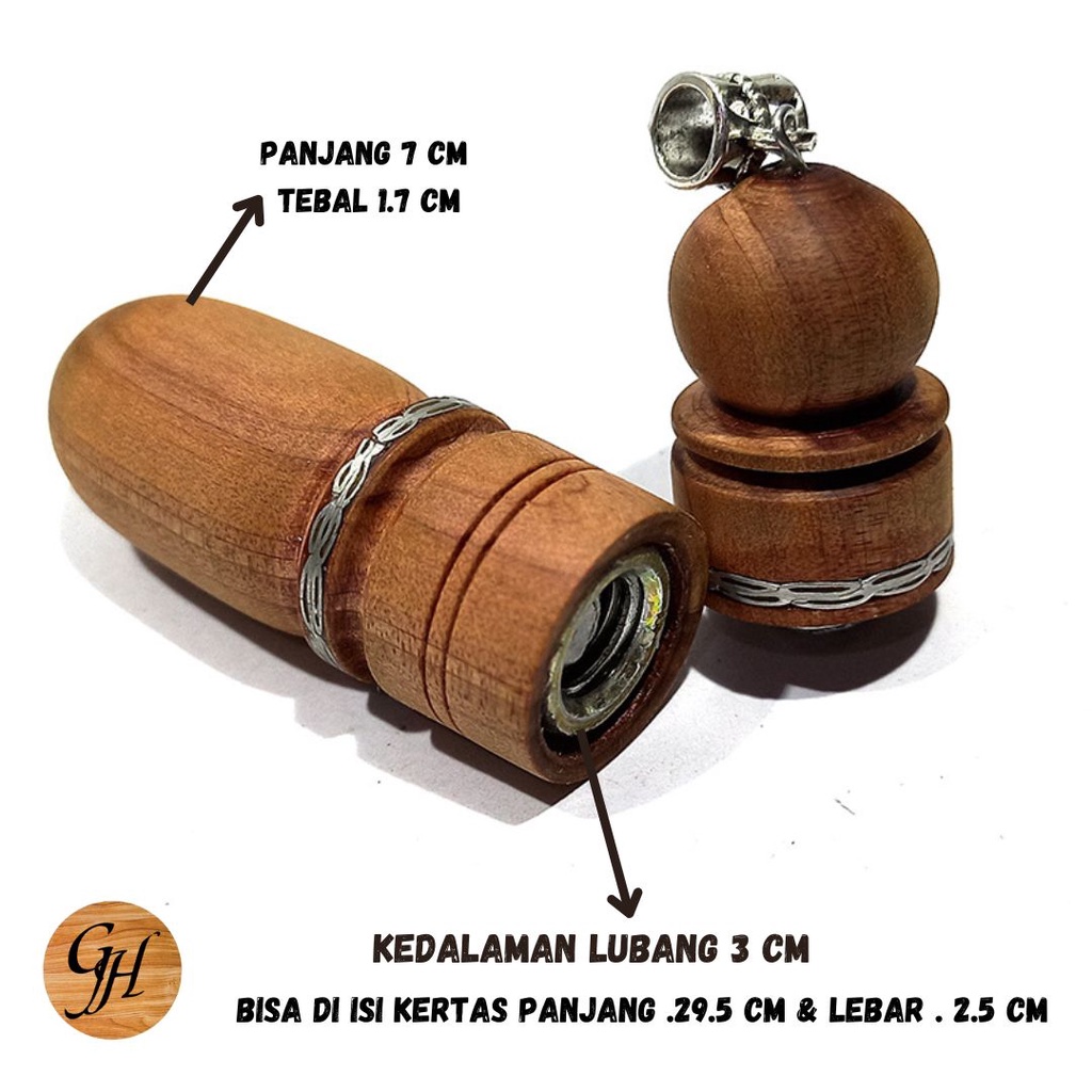 Bandul Liontin bandul tasbih kayu Cendana MERAH kombinasi timah