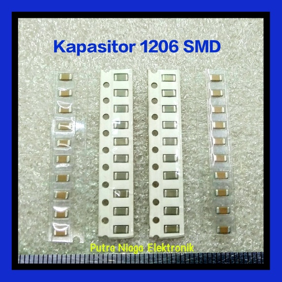 Kapasitor SMD 1206 120pf 220pf 390pf 470pf 680pf 820pf 1N5 2N2 10N 27N putr4n14 dijamin