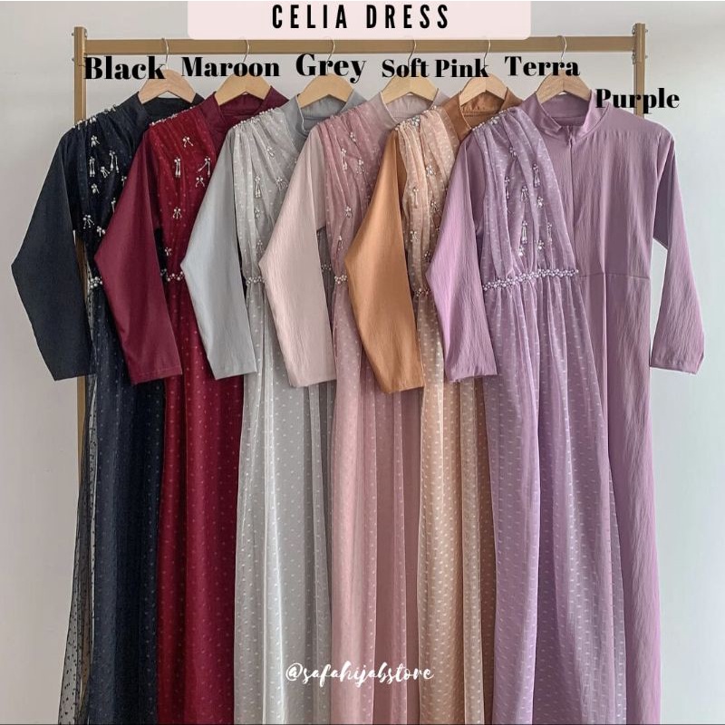 CELIA DRESS / DRESS KONDANG/ DRESS PESTA / SERAGAMAN / BUSUI FRIENDLY