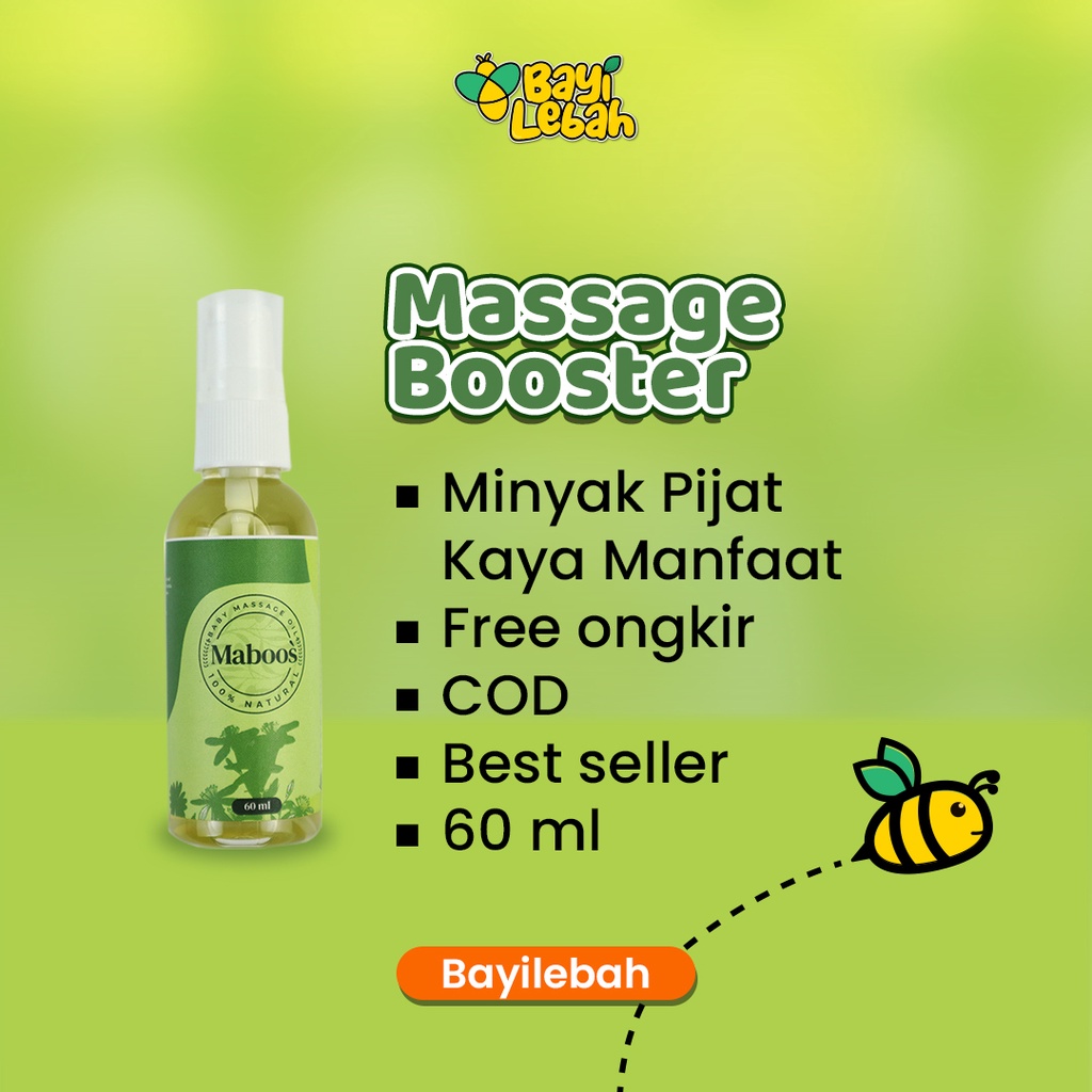 MABOOS | Essential Oil Bayi Ibu Anak | Baby Massage Oil | Natural Oil | Perawatan Kulit Bayi | 60ml