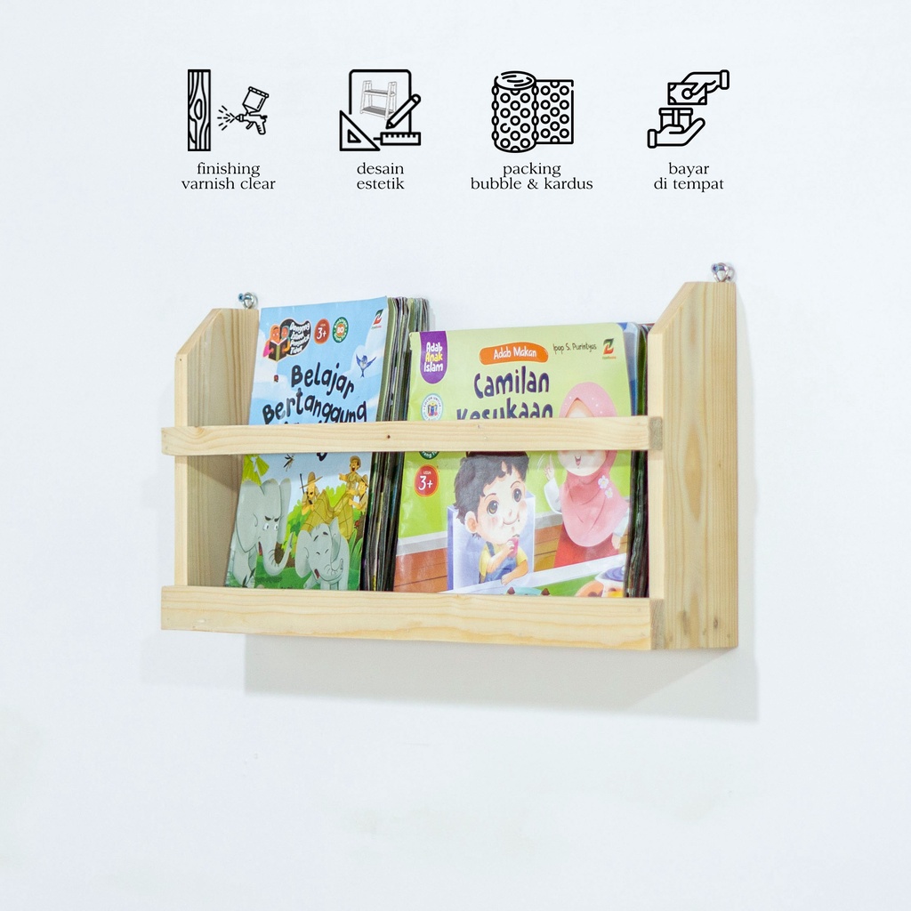 rak buku gantung /rak gantung serbaguna/ rak hiasan gantung/ rak buku estetik