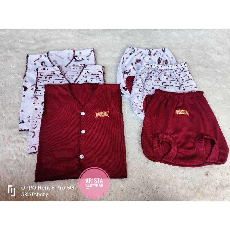 Seri maroon Chamchambaby paket hemat isi 18pcs/9stel baju+Celana bayi