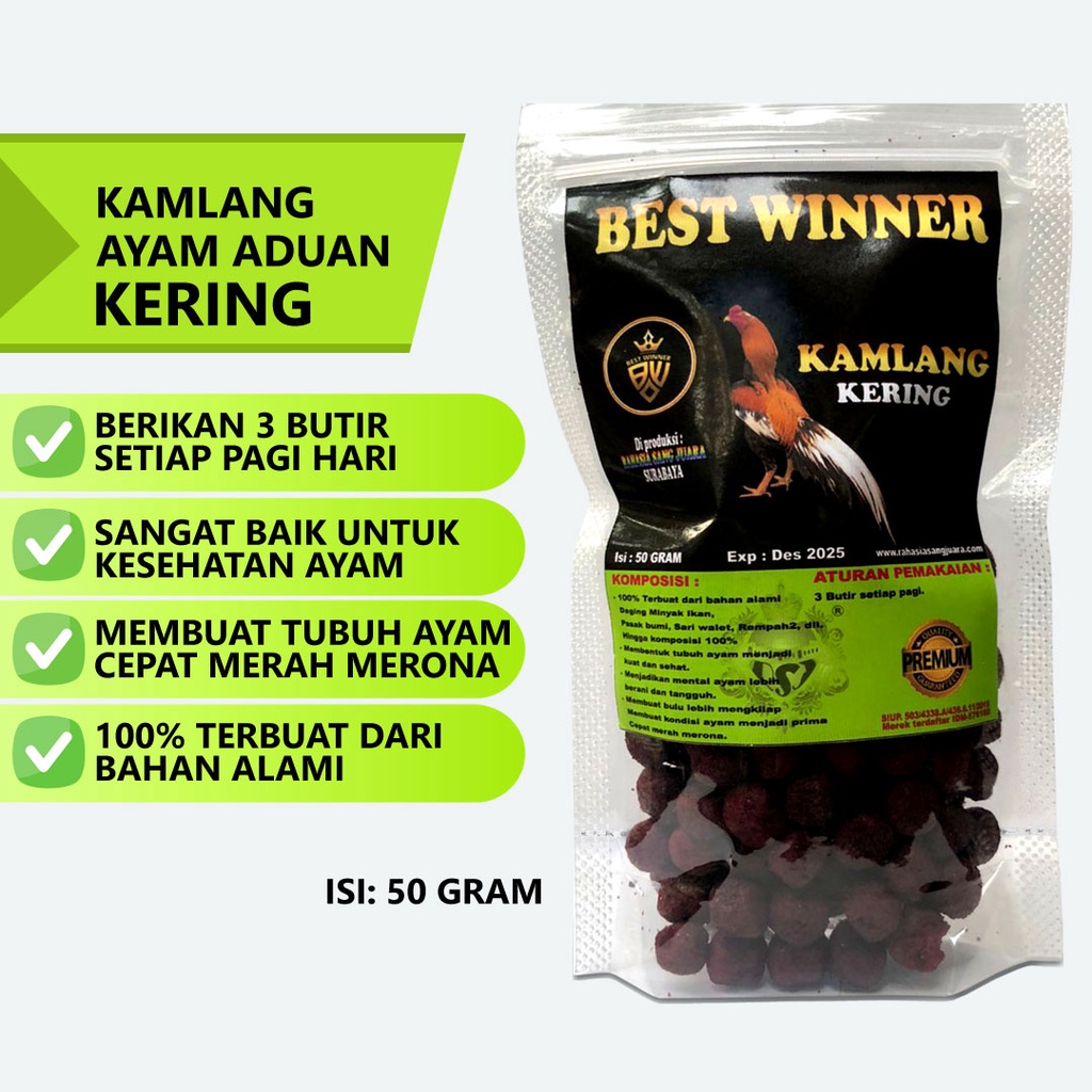 KAMLANG KERING KAMLANG AYAM ADUAN SUPER POWER BEST WINNER