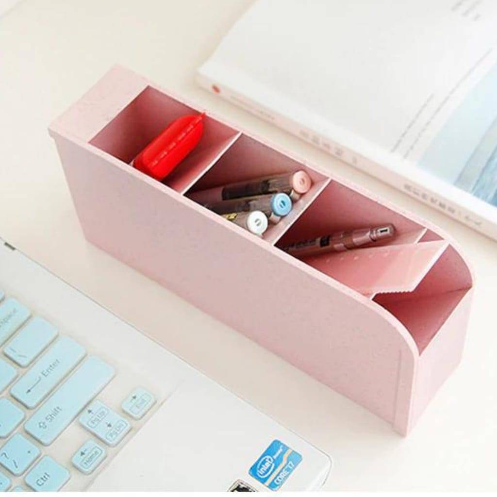 RAK MINI 4 SEKAT / RAK LACI PLASTIK 4 SLOT PULPEN SPIDOL / TEMPAT PENYIMPANAN SERBAGUNA / KOTAK PENSIL PENA
