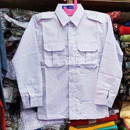 Baju  Paskibra  / PMR  Anak SD / SMP / SMA Merek SERAGAM Lengan Panjang Warna Putih