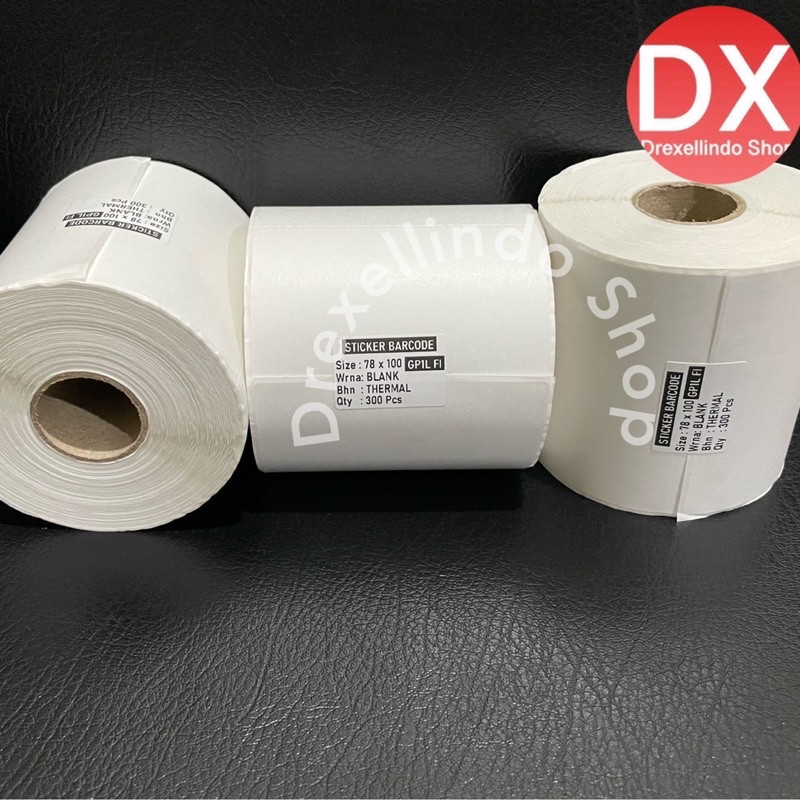 Kertas Label Thermal Stiker 78x100mm isi 300 lembar