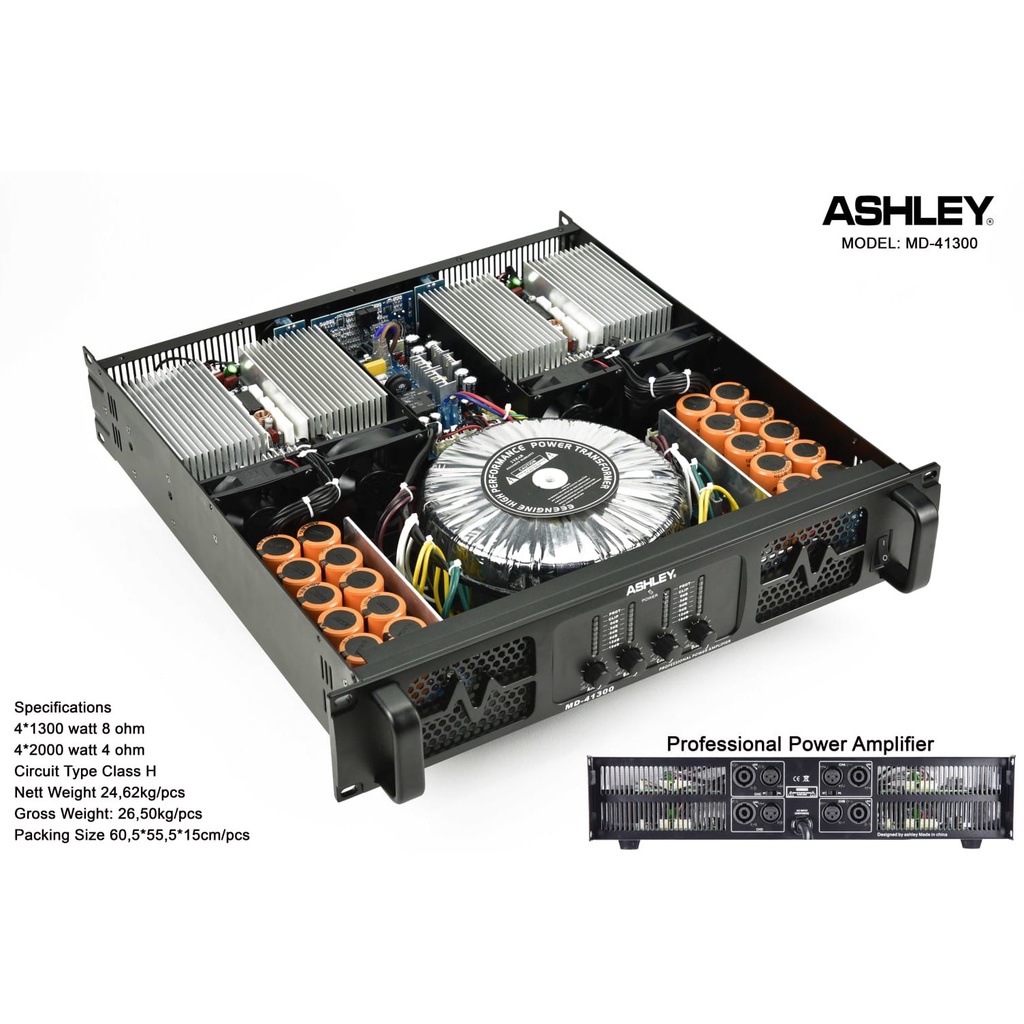 POWER AMPLIFIER ASHLEY MD41300 POWER MD 41300