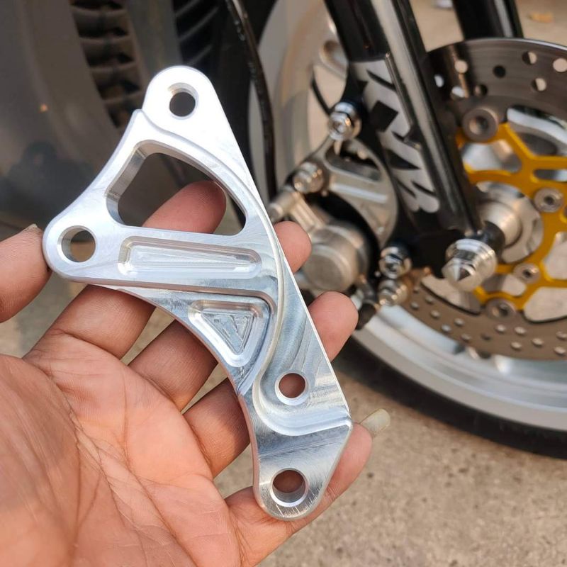 BREKET BRIKET KALIPER STANDAR MIO SMILE DISK 220 CNC THAILAND L