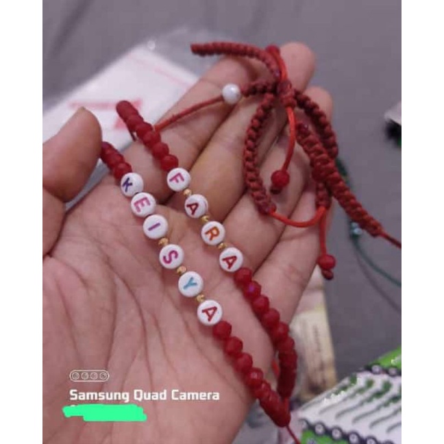 Gelang Inisial Liontin Mrican//kadar 10 karat semar nusantara