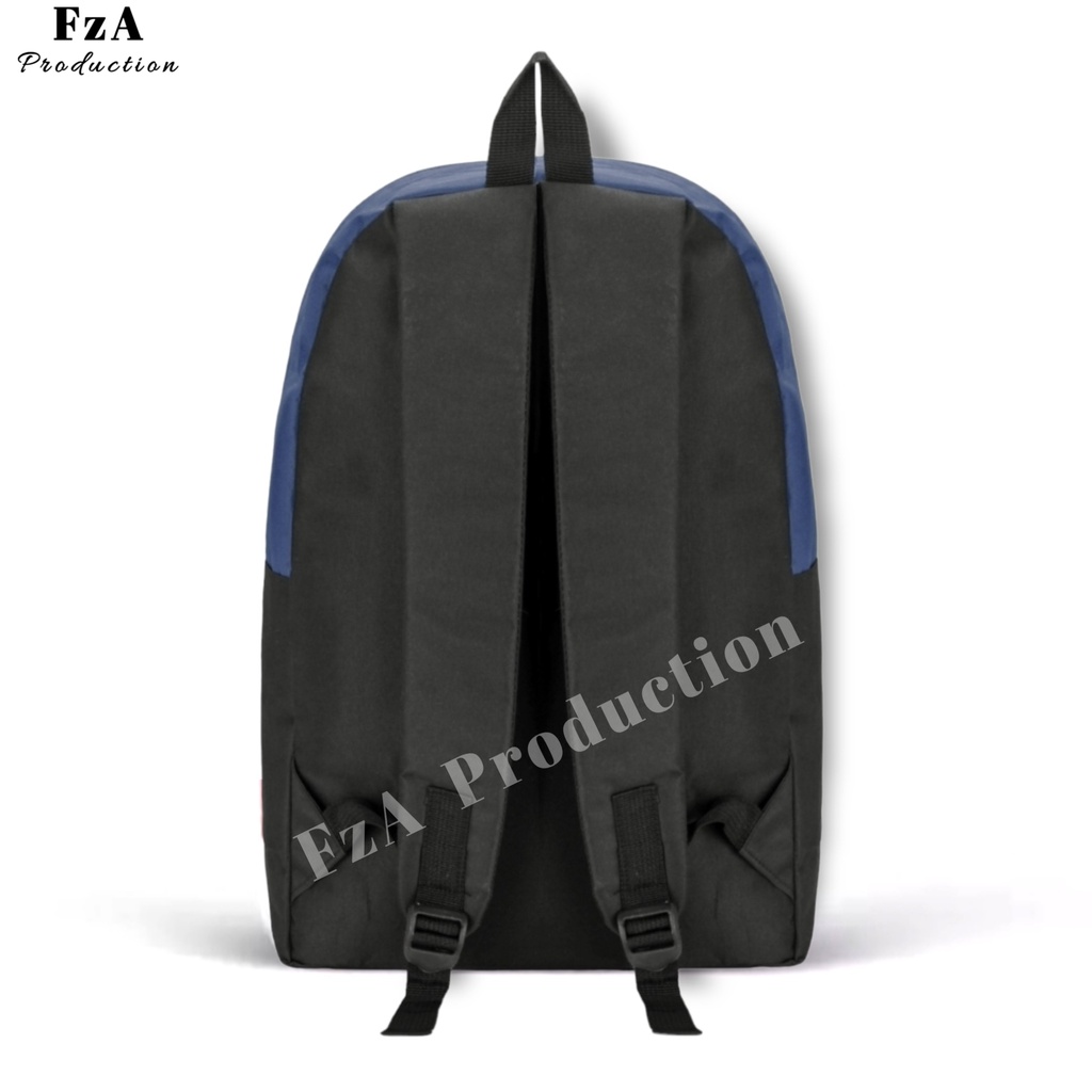 FzA Official - Tas Ransel Distro Original Casual pria Wanita / Tas Ransel Laptop / Backpack Sekolah Kuliah Distro Original Tas Punggung Laptop - Black Navy