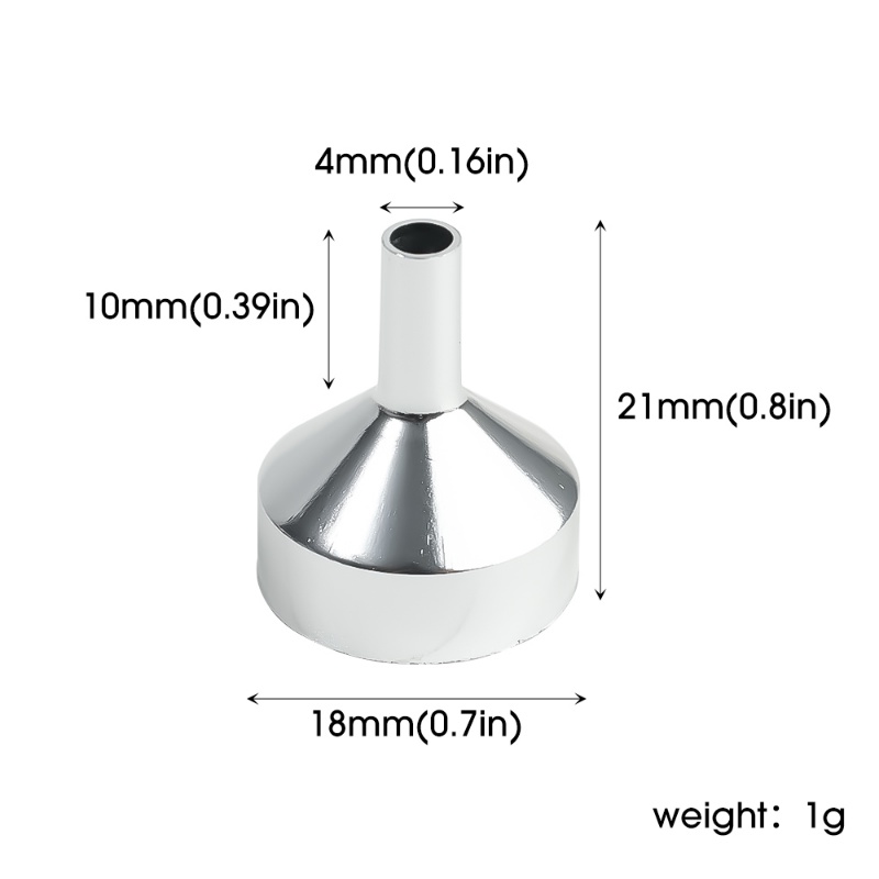 5 PCS Corong Dispenser Minyak Esensial / Susu Kecap / Wine / Parfum / Alkohol Bahan Aluminum Untuk Dapur / Kafe