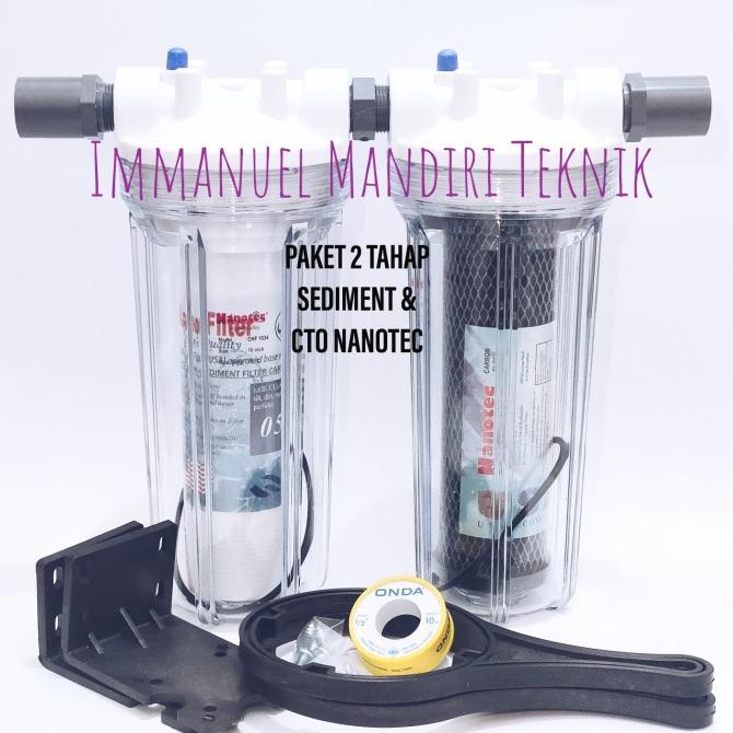 Paket Saringan Air Nanotec 2 / Paket Water Filter Nanotec 10 " 2 Tahap