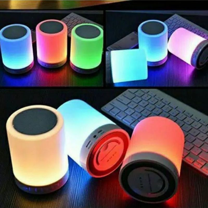 Speaker Bluetooth CL-671 + Lampu Tidur Warna Warni