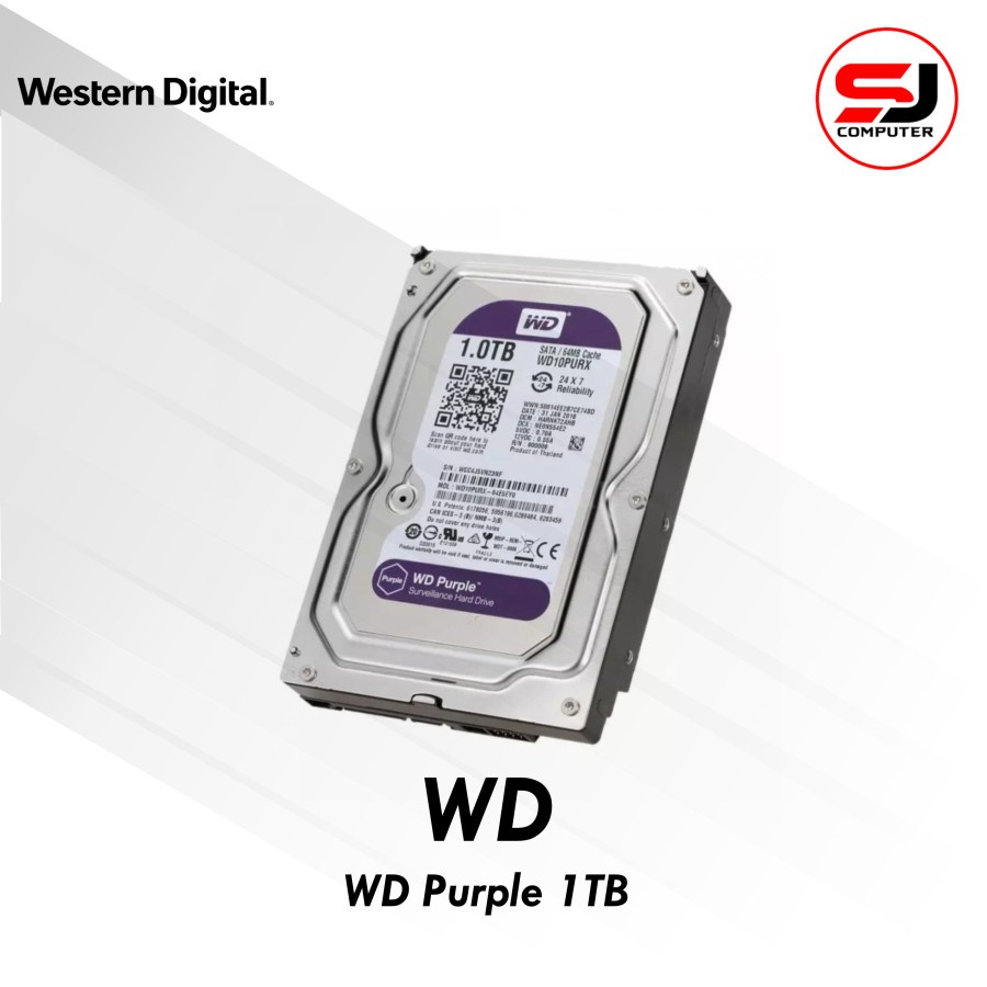 Hardisk 3.5&quot; WD Purple 1TB CCTV ORIGINAL