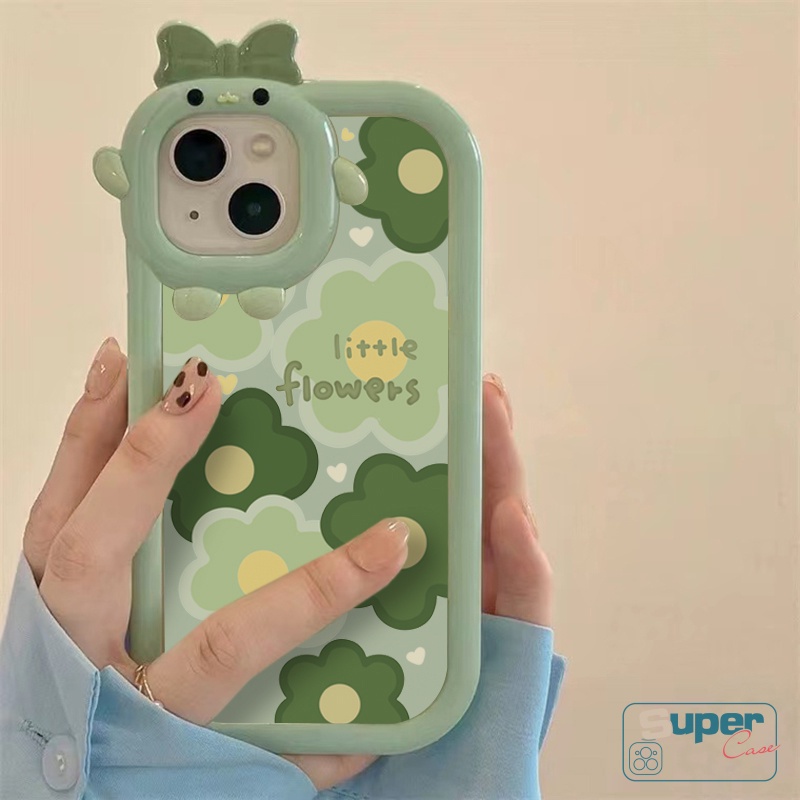 Case Untuk VIVO Y22 Y35 Y21 Y16 Y02s Y15s Y12s Y22s Y20 Y91 Y21s Y12i Y20s Y12 Y15 Y17 Y11 Y33s Y30 Y75 Y20i Y55 V25 V23 V23E V25E Y91C Y51 Y31 Y50 Bunga Busur Lensa Monster Soft Case
