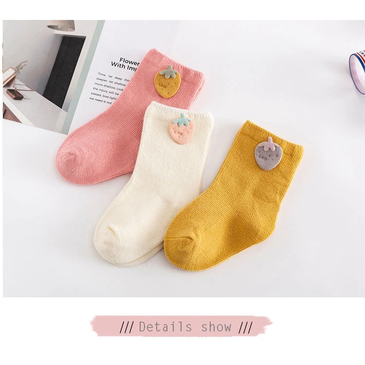 COD - Kaos kaki Anak lucu kaos kaki premium / kaos kaki lucu 1 SET 3 PASANG usia 0-24 bulan kaos kaki ala korea