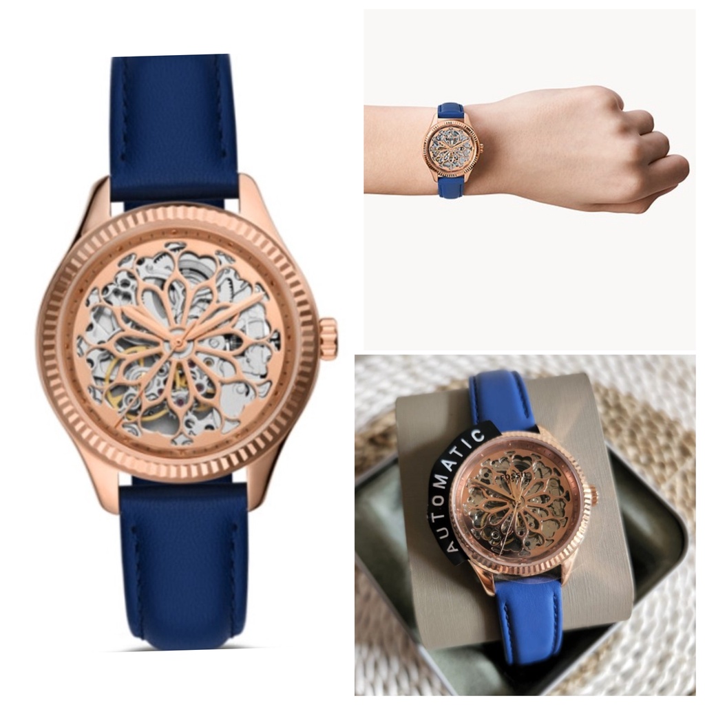 Jam F BQ3806 Rye Automatic Leather Blue sz 36mm