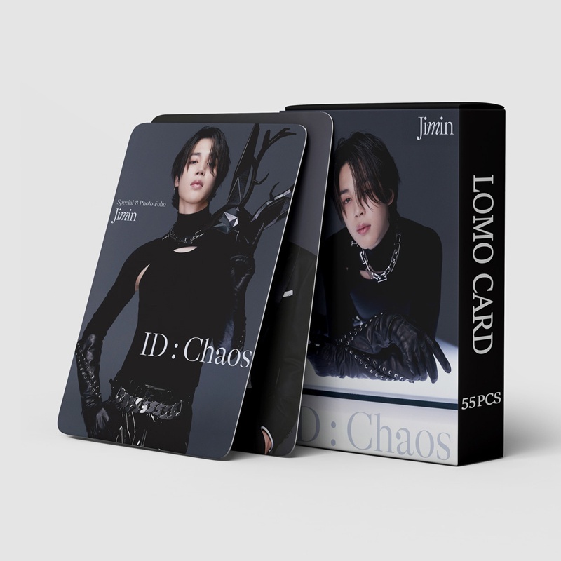 55pcs / Kotak Kartu Pos LOMO Foto BTS JIMIN Untuk Koleksi