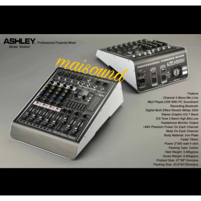 POWER MIXER AUDIO ASHLEY STUDIO 4 MIXER ASHLEY STUDIO4 ORIGINAL