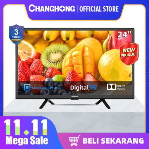 24 Inch LED TV changhong 24G3 HD TV-HDMI-USB Moive-L24G3 Diskon