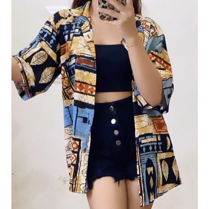 KEMEJA PATTERN OVERSIZE