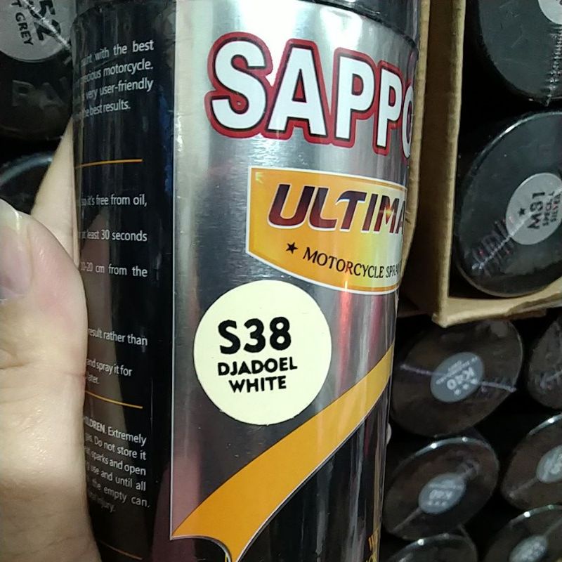 cat spray pilok pilox cat semprot sapporo ultimate S38 djadoel white *s38 cream  saporo  400ml