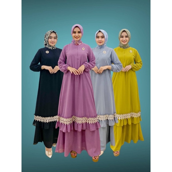 PB Prilly Busana – FADILA RENDA GAMIS MALAYSIA - GAMIS 2 LAYAR - BUSUI - MUSLIM - SERAGAM