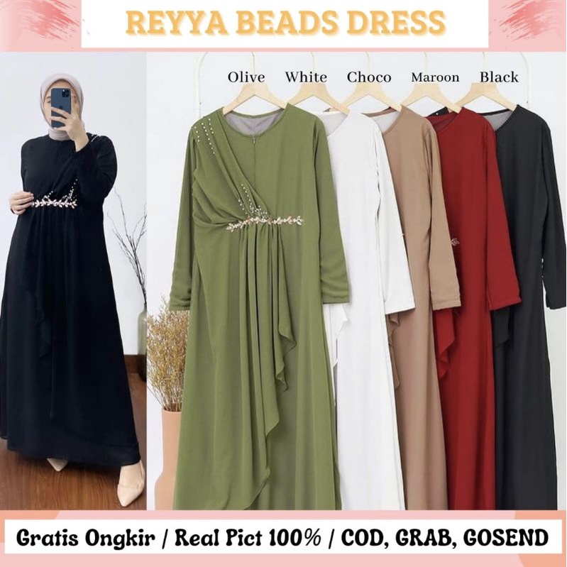 REYYA BEADS DRESS / DRESS KONDANGAN / SERAGAMAN / BUSUI FRIENDLY