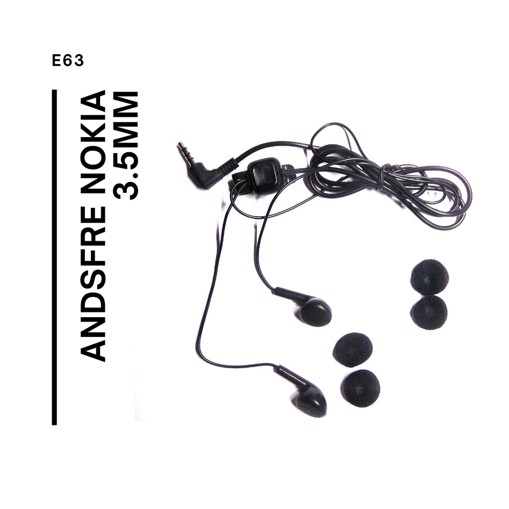 [ E63 ] Headset Nokia X2 Lubang Standar Jack 3.5mm Headset  Handsfree Nokia Asha 205 Nokia e71 e72  
